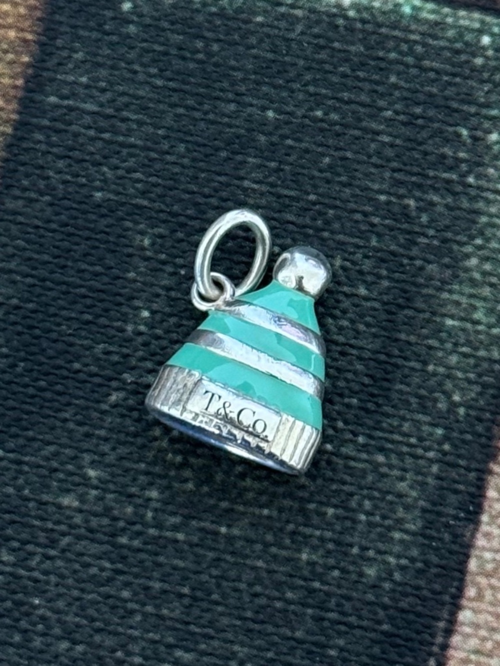 Tiffany & Co. Sterling Silver Enamel Beanie Winter Snow Hat Charm
